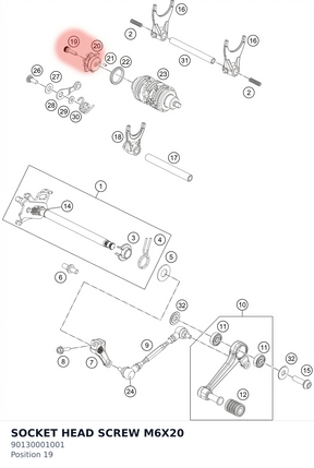 Diagram preview: SOCKET HEAD SCREW M6X20 (90130001001)