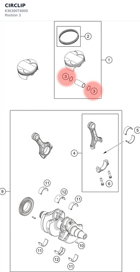Diagram preview: CIRCLIP (63630074000)