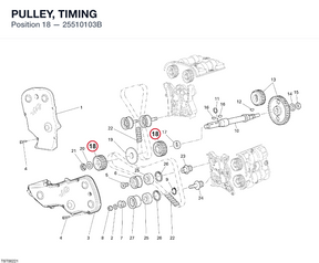 PULLEY, TIMING 25510103B diagram position