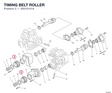 TIMING BELT ROLLER 25510141A diagram position
