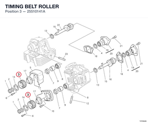TIMING BELT ROLLER 25510141A diagram position