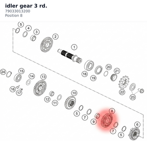 Diagram preview: idler gear 3 rd. (79033013200)