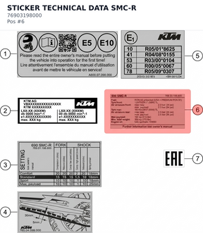 Diagram preview: STICKER TECHNICAL DATA SMC-R (76903198000)