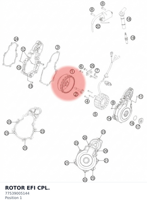 Diagram preview: ROTOR EFI CPL. (77539005144)