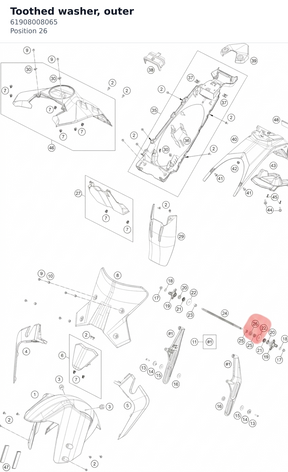 Diagram preview: Toothed washer, outer (61908008065)