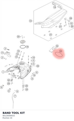 Diagram preview: BAND TOOL KIT (90129099055)