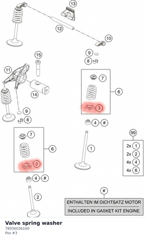 Diagram preview: Valve spring washer (78936036100)