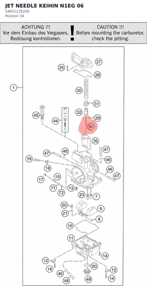 Diagram preview: JET NEEDLE KEIHIN N1EG 06 (54831135200)