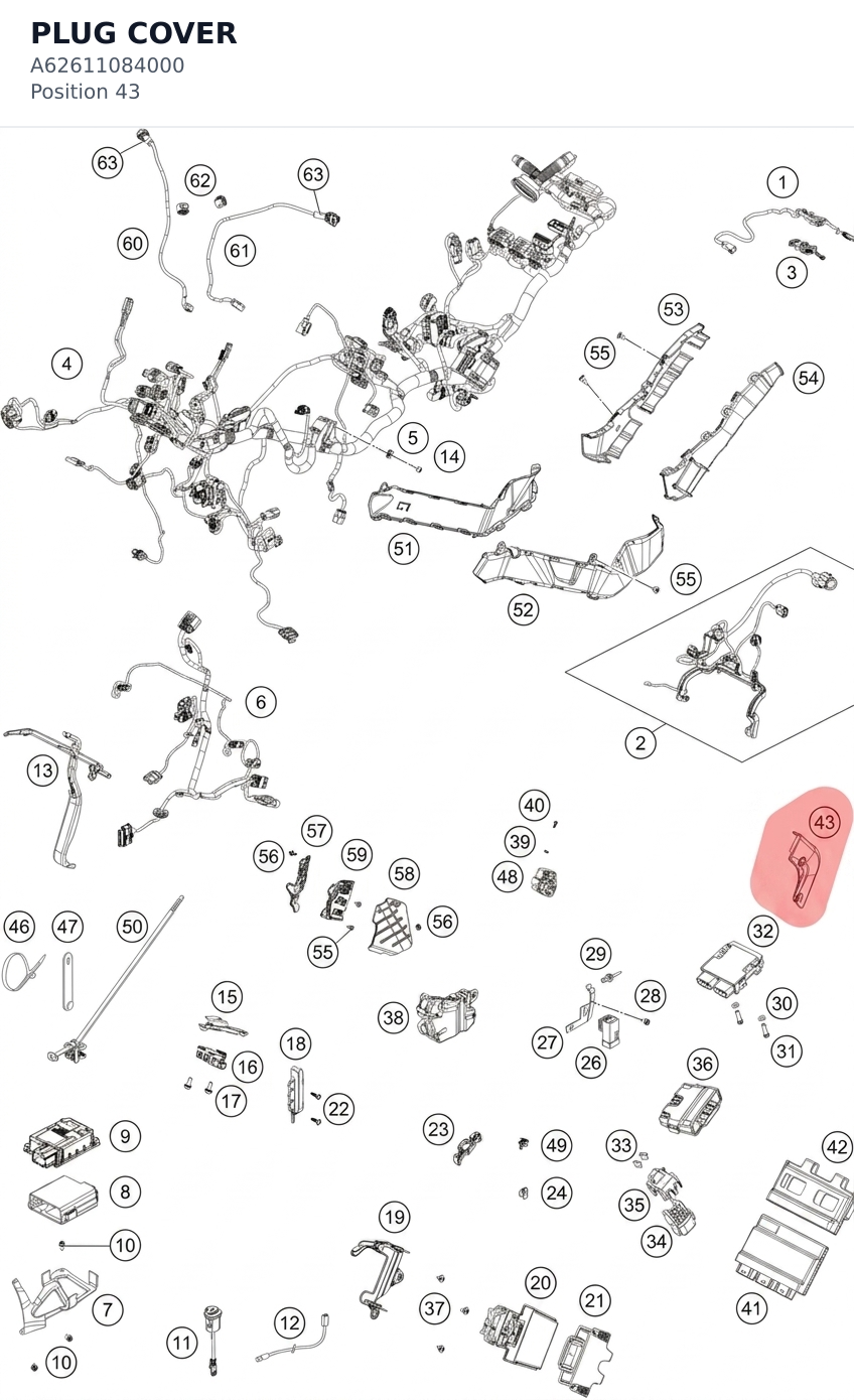 Diagram preview: PLUG COVER (A62611084000)