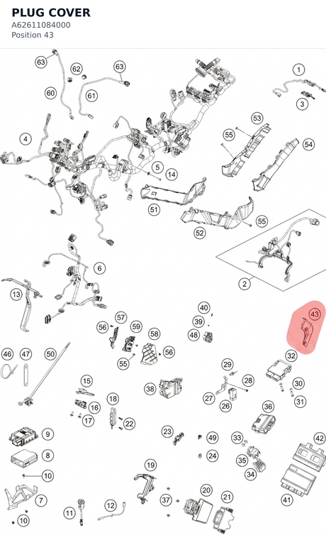 Diagram preview: PLUG COVER (A62611084000)