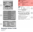 Diagram preview: Emissions sticker 5 KTM (LI23-A612-6)