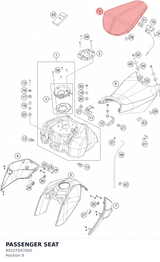 Diagram preview: PASSENGER SEAT (90107047000)
