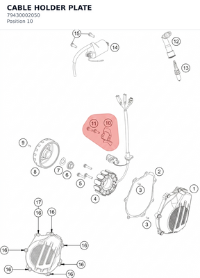 Diagram preview: CABLE HOLDER PLATE (79430002050)