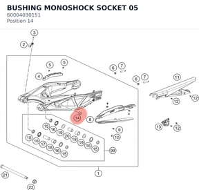 Diagram preview: BUSHING  MONOSHOCK  SOCKET 05 (60004030151)
