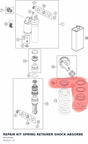 Diagram preview: REPAIR KIT SPRING RETAINER SHOCK ABSORBE (RP10040T)