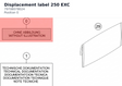 Diagram preview: Displacement label 250 EXC (79708078024)