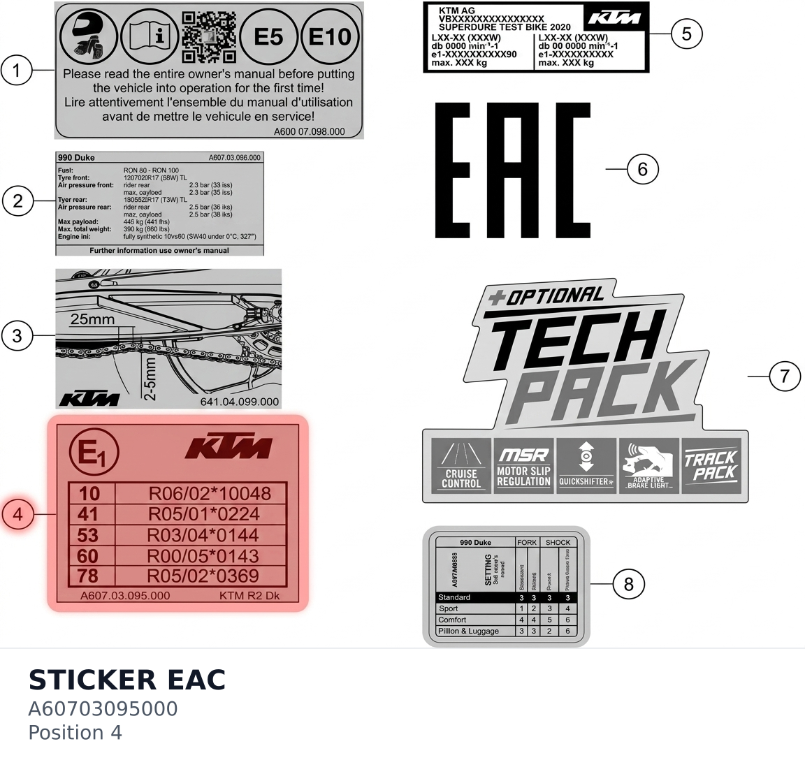 Diagram preview: STICKER EAC (A60703095000)