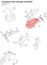 Diagram preview: LICANSE PLATE HOLDER SUPPORT (A58008015000)