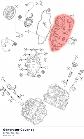 Diagram preview: Generator Cover cpl. (61930102044C1)
