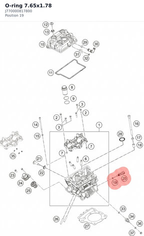 Diagram preview: O-ring 7.65x1.78 (J770000817800)