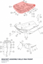 Diagram preview: BRACKET ASSEMBLY BELLY PAN FRONT (95808020050)