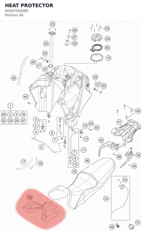 Diagram preview: HEAT PROTECTOR (60307040080)