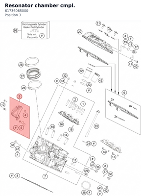 Diagram preview: Resonator chamber cmpl. (61736065000)
