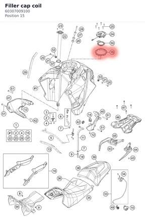 Diagram preview: Filler cap coil (60307009100)