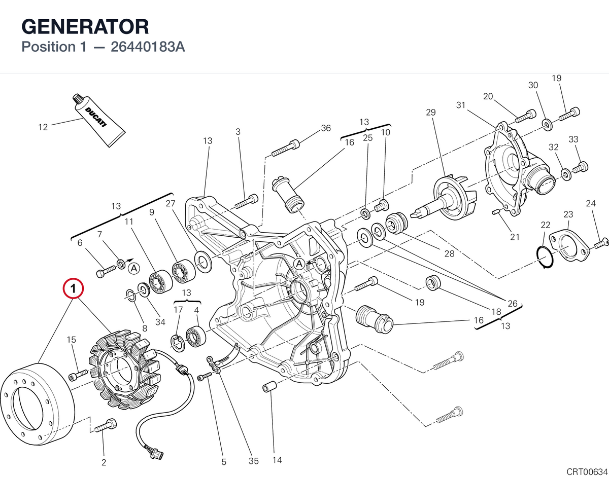 GENERATOR 26440183A diagram position