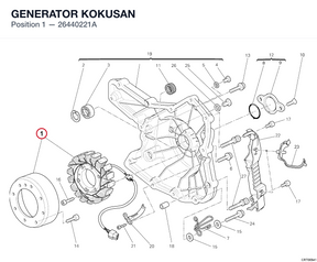 GENERATOR KOKUSAN 26440221A diagram position