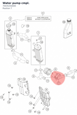 Diagram preview: Water pump cmpl. (70035250000)