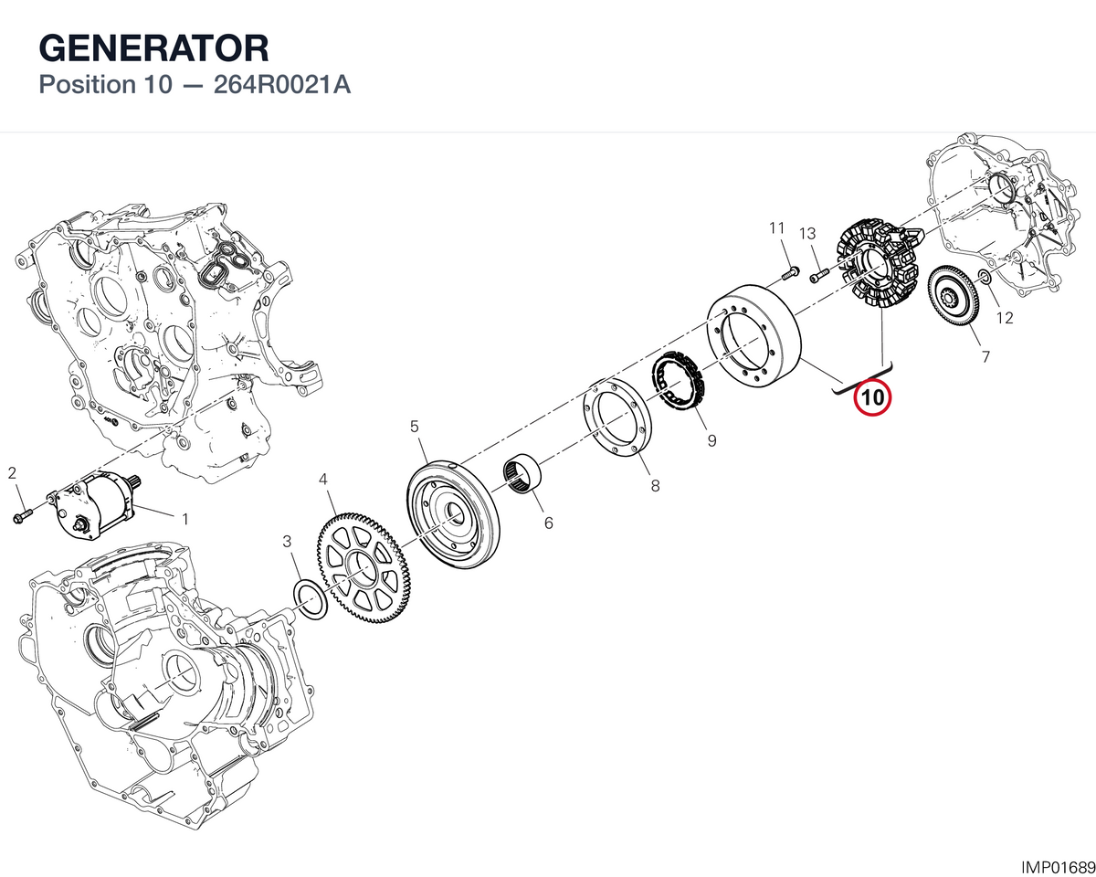 GENERATOR 264R0021A diagram position