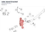 Diagram preview: side stand bracket (C63503026100C1)