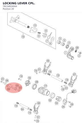 Diagram preview: LOCKING LEVER CPL. (78134024044)