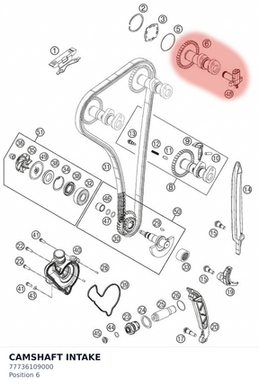 Diagram preview: CAMSHAFT INTAKE (77736109000)