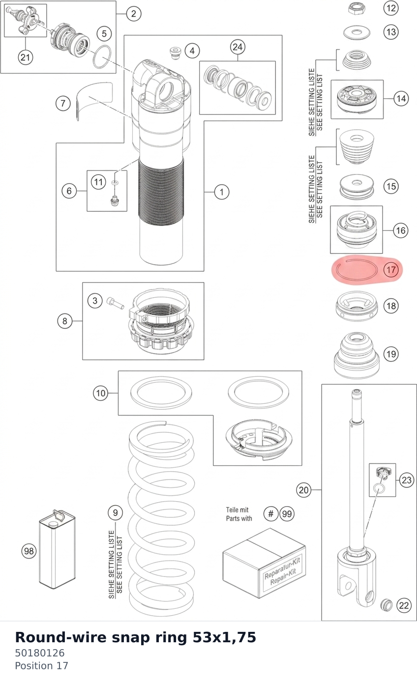 Diagram preview: Round-wire snap ring 53x1,75 (50180126)