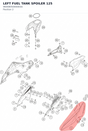 Diagram preview: LEFT FUEL TANK SPOILER 125 (96008050000EDA)