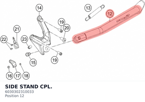 Diagram preview: SIDE STAND CPL. (6030302310033)
