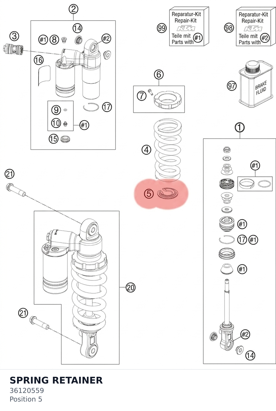 Diagram preview: SPRING RETAINER (36120559)