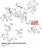 Diagram preview: FRONT HEEL PROTECTOR LEFT (95803138040)