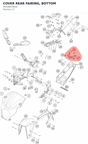 Diagram preview: COVER REAR FAIRING, BOTTOM (94508019010)