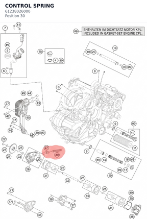 Diagram preview: CONTROL SPRING (61238026000)