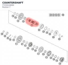 Diagram preview: COUNTERSHAFT (77233110000)