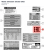 Diagram preview: Noise emission sticker USA (LI23-A610-13)