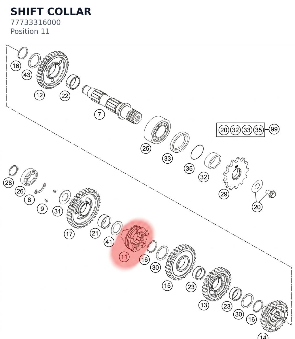 Diagram preview: SHIFT COLLAR (77733316000)
