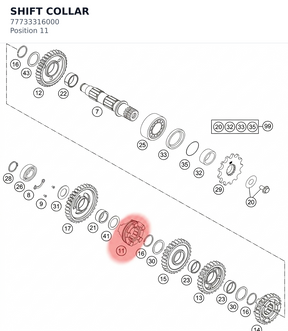 Diagram preview: SHIFT COLLAR (77733316000)