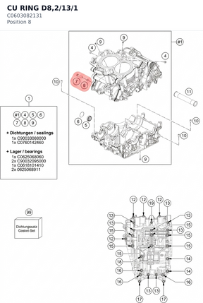 Diagram preview: CU RING D8,2/13/1 (C0603082131)