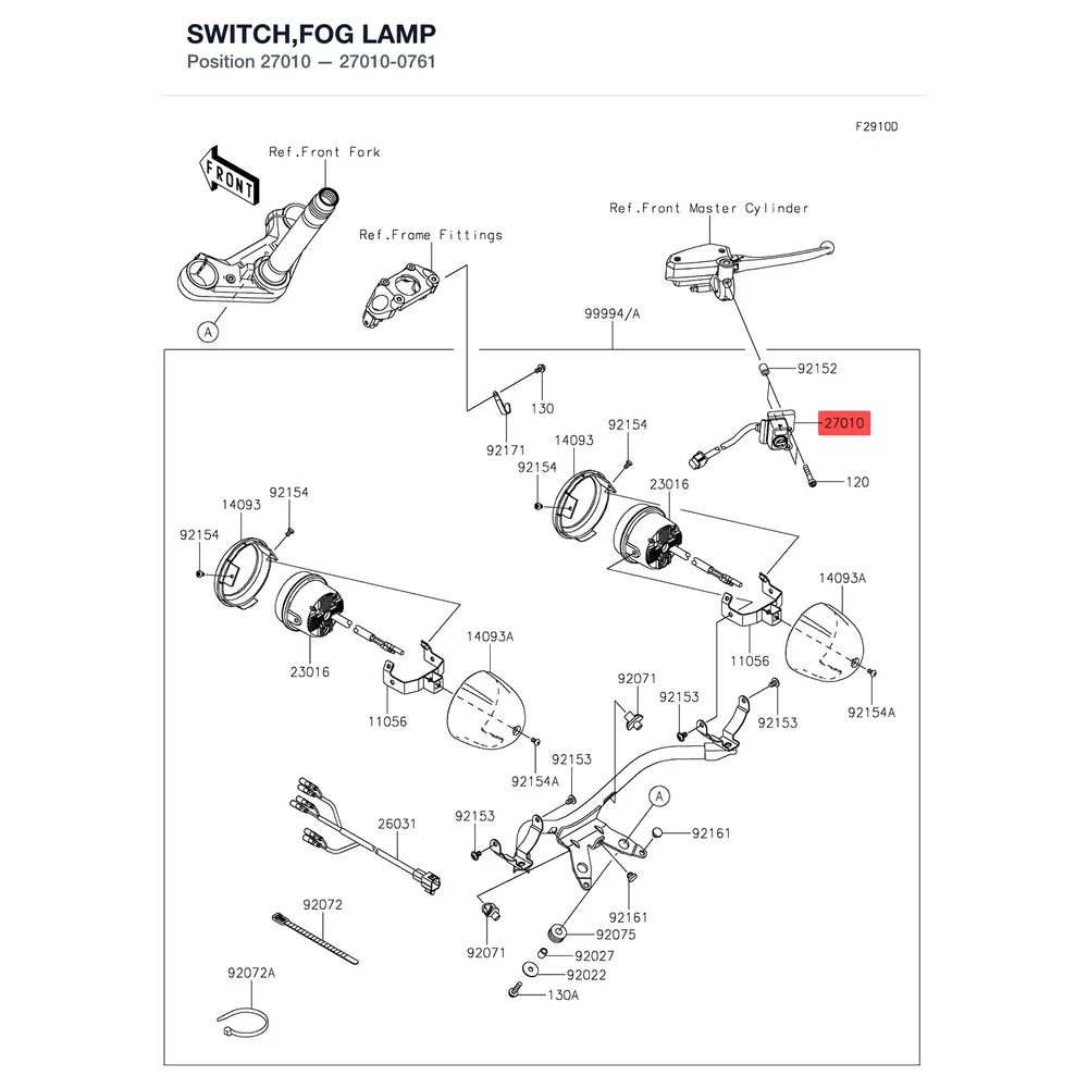 Kawasaki OEM – SWITCH,FOG LAMP product image