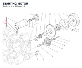 STARTING MOTOR 27040011A diagram position