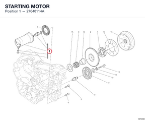 STARTING MOTOR 27040114A diagram position